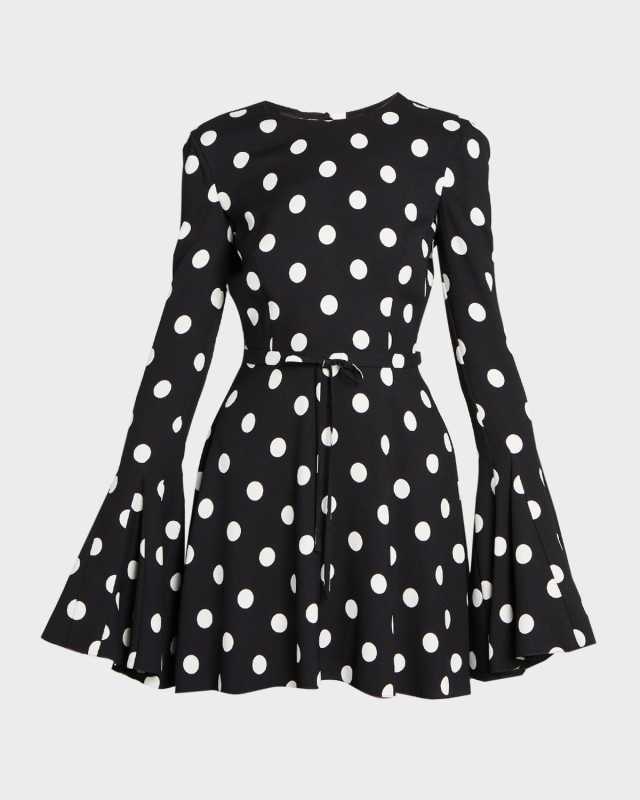 Polka Dot Mini Flare Dress