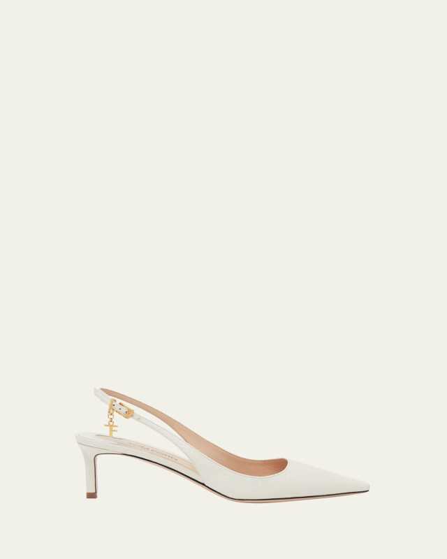 Angelina Charm Croco Slingback Pumps