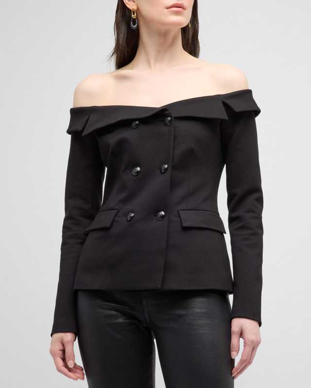 Stephan Off-The-Shoulder Blazer