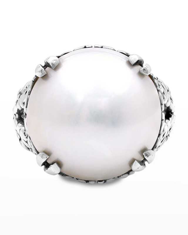 Mabe Pearl Ring in Sterling Silver