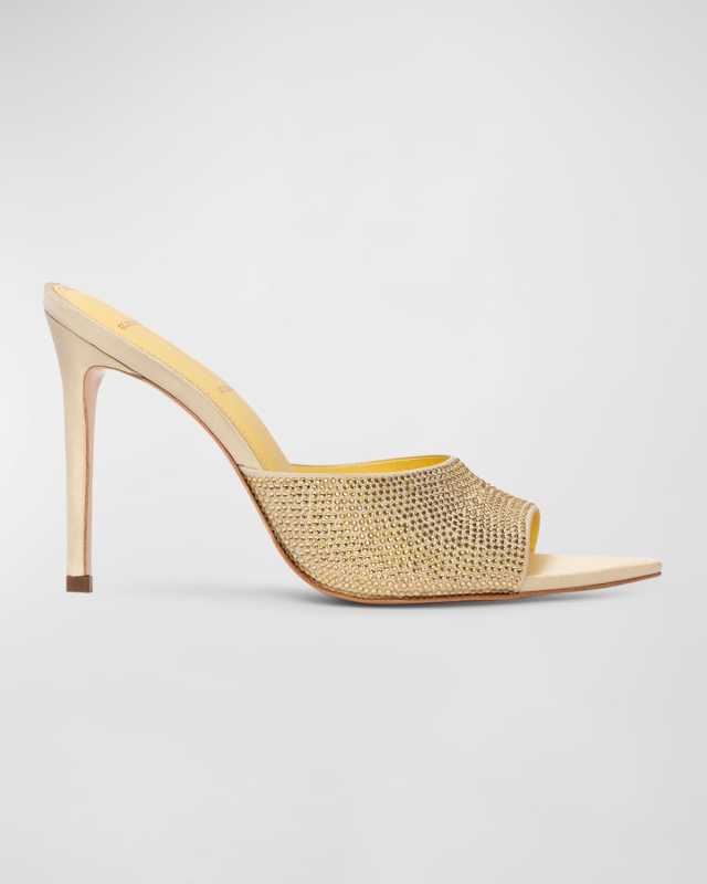 Crystal Embellished Pointy Mule Sandals