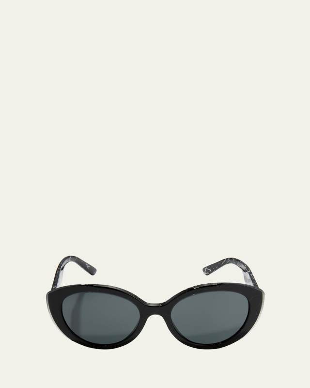 Marble Round Plastic Sunglasses