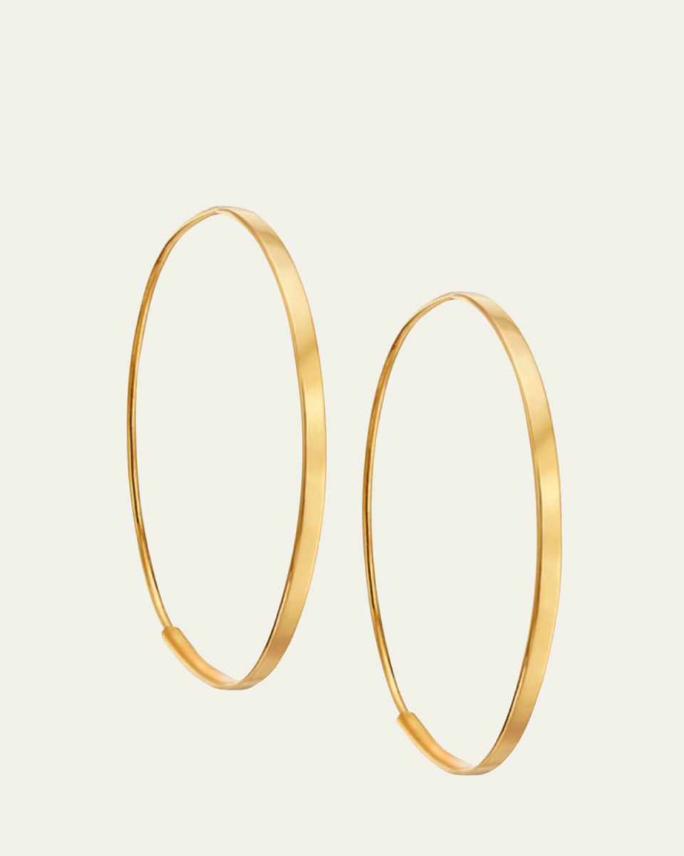 14k Small Flat Magic Hoop Earrings