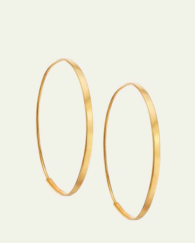 14k Small Flat Magic Hoop Earrings