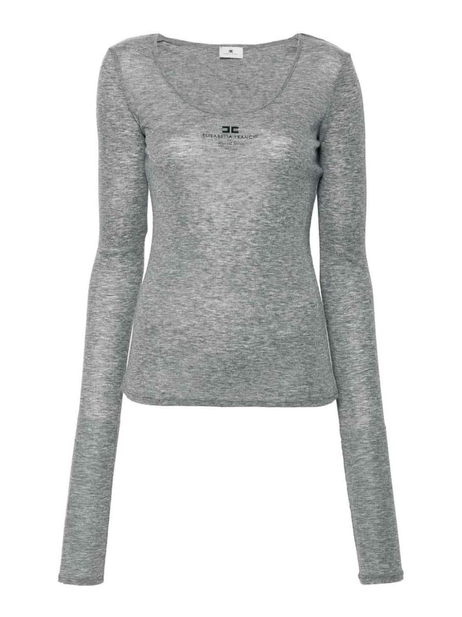 Elisabetta Franchi Jean Droit - Gris