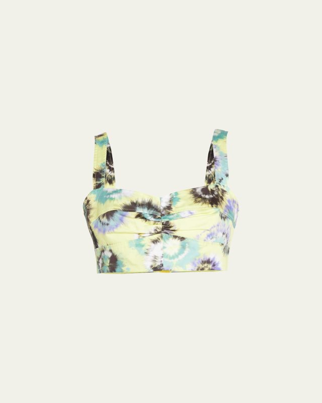 Tie-Dye Cotton Bra Top