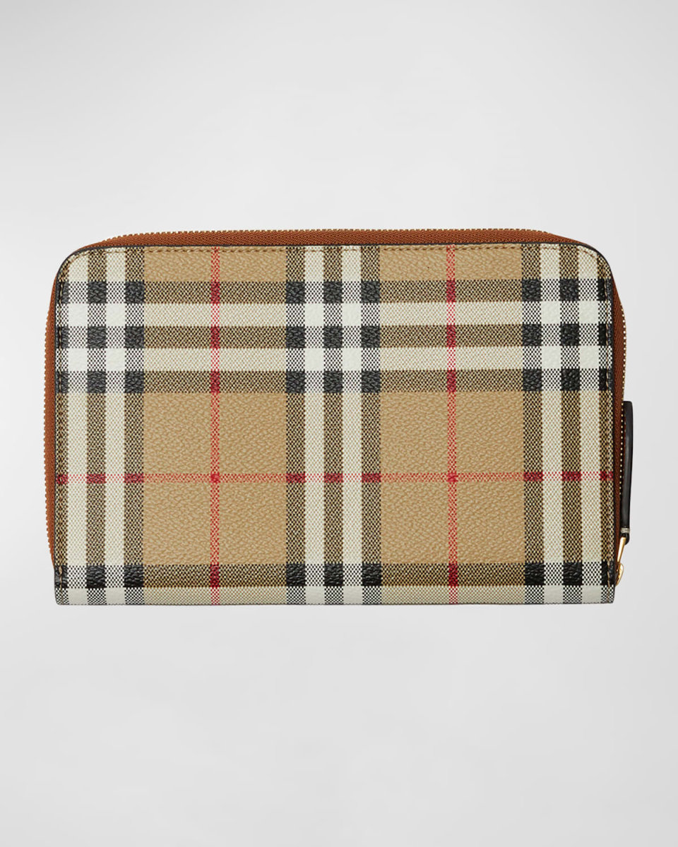 Check Zip-Around Continental Wallet