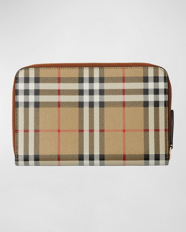 Check Zip-Around Continental Wallet