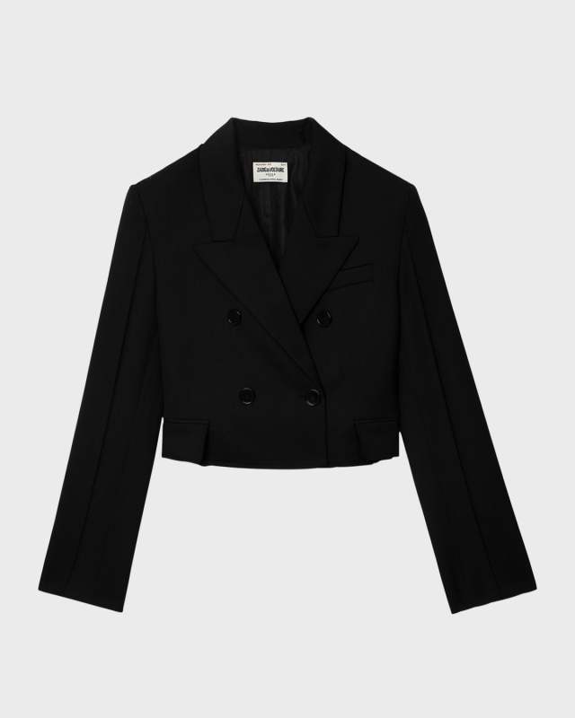 Vito Double-Breasted Cropped Blazer