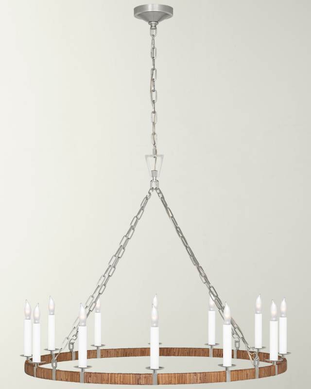 Darlana Rattan Wrapped Ring Chandelier by Chapman & Myers
