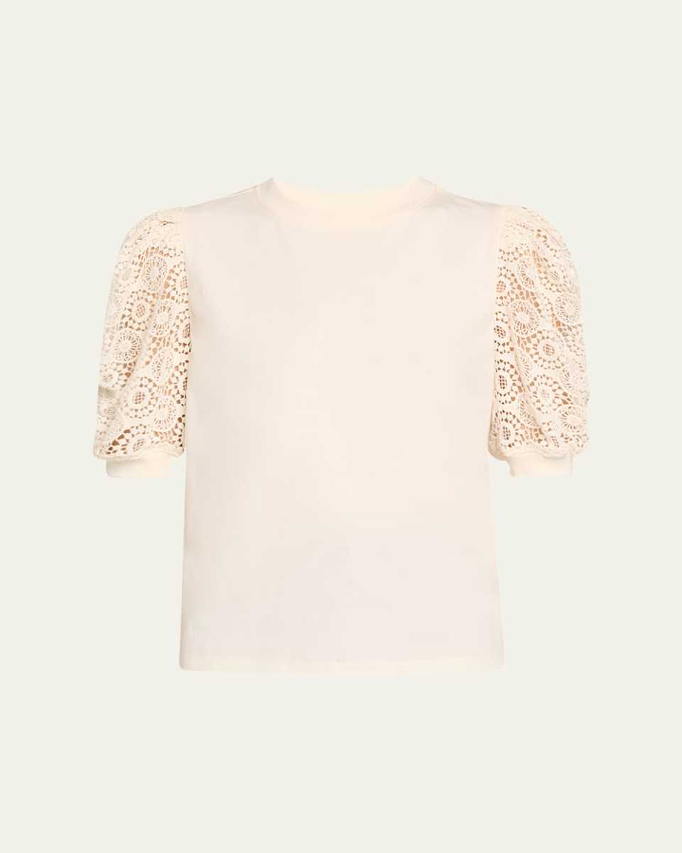 Frankie Lace-Sleeve T