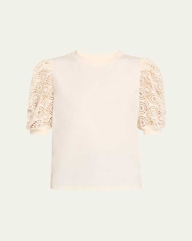 Frankie Lace-Sleeve T