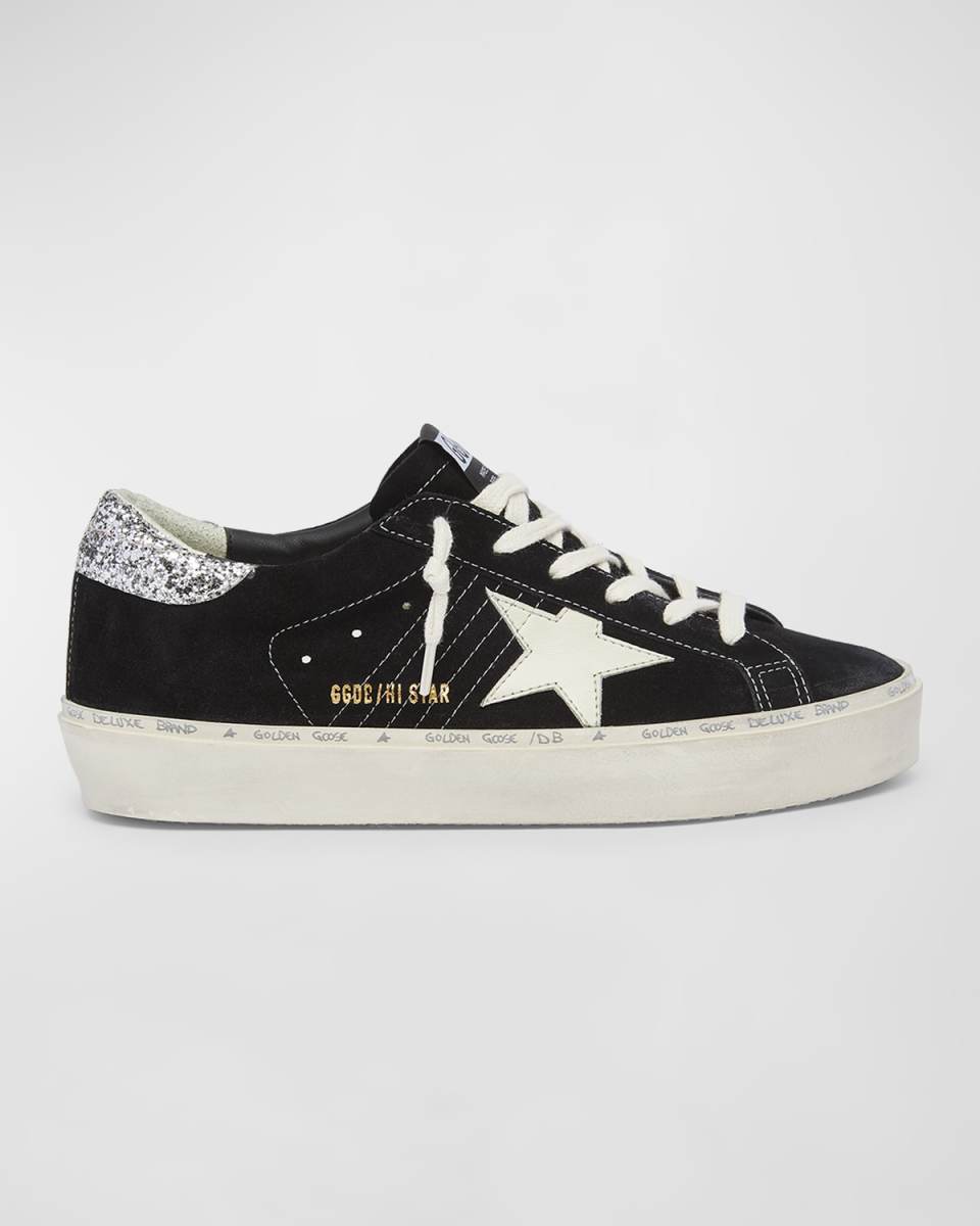 Hi Star Suede Glitter Low-Top Sneakers