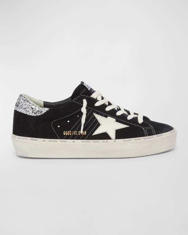 Hi Star Suede Glitter Low-Top Sneakers