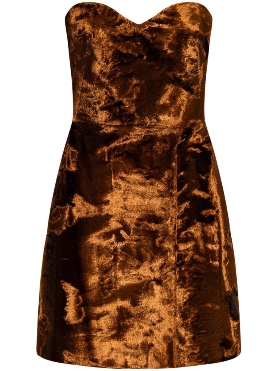 faux-fur mini dress
