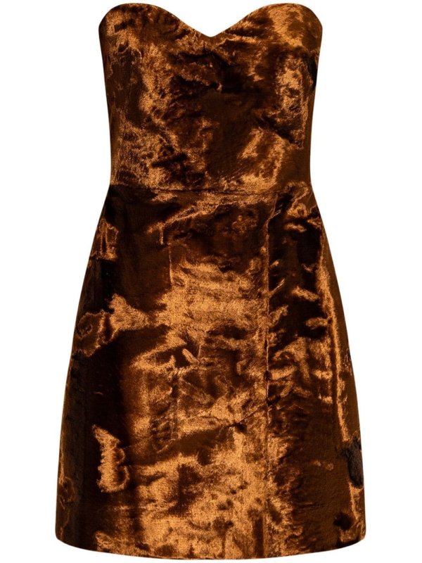 faux-fur mini dress