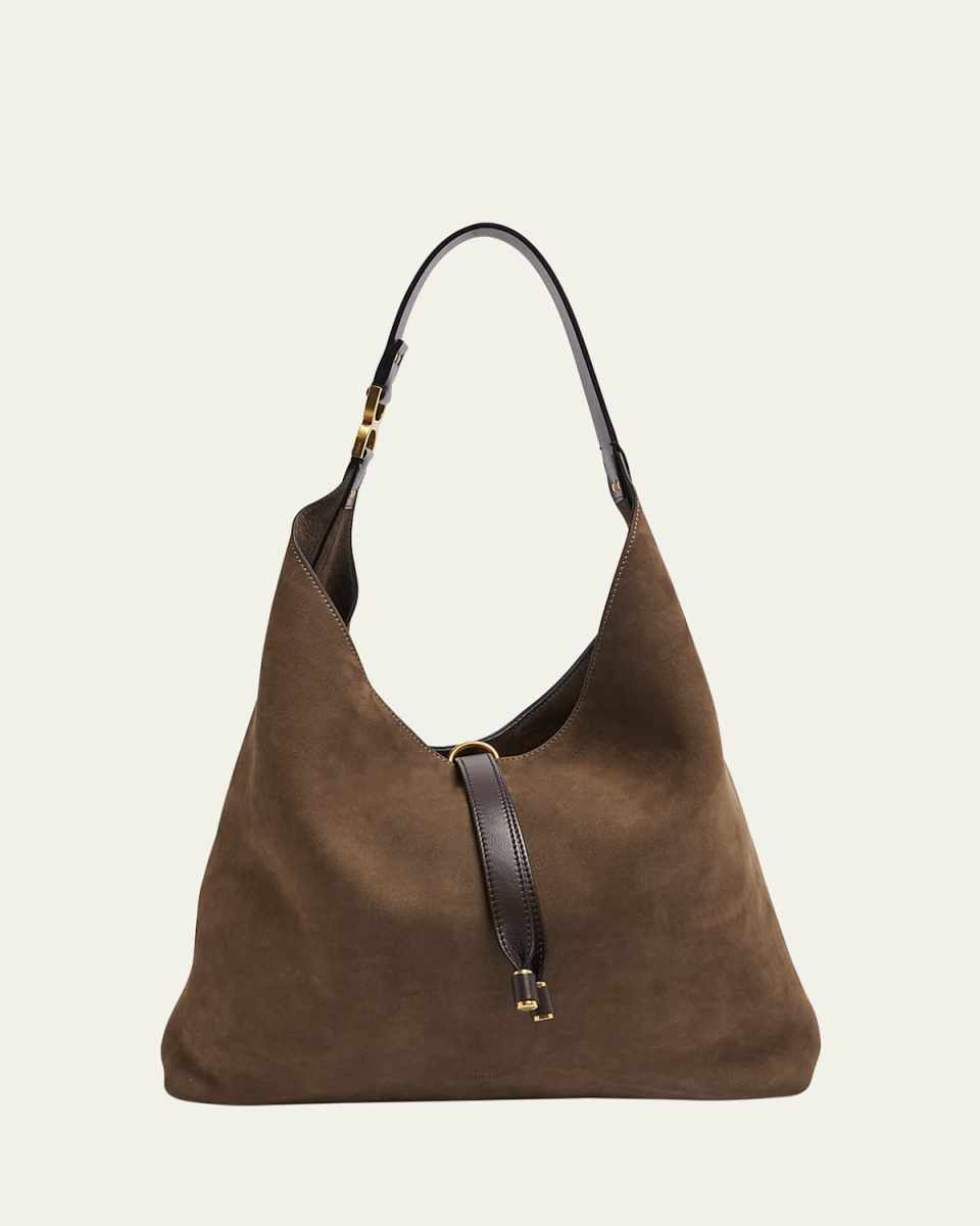 Marcie Large Hobo Bag in Nubuck Calfskin