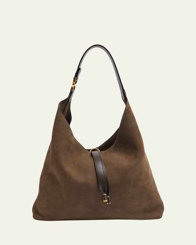Marcie Large Hobo Bag in Nubuck Calfskin