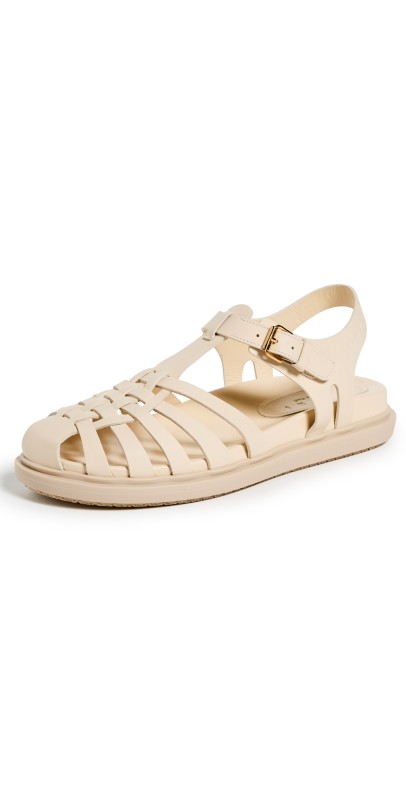 Marni Fisherman Sandals Silk White