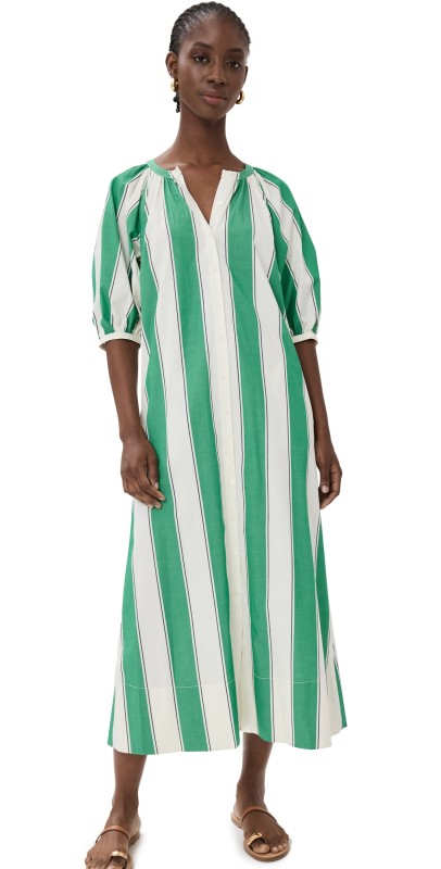 STAUD Vincent Dress Bungalow Stripe