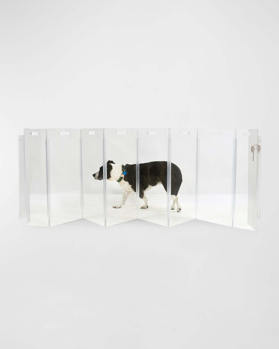 Wall Mounted Clear Pet Gate Zig Zag, 8-P