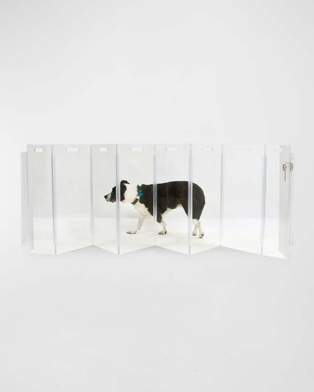 Wall Mounted Clear Pet Gate Zig Zag, 8-P