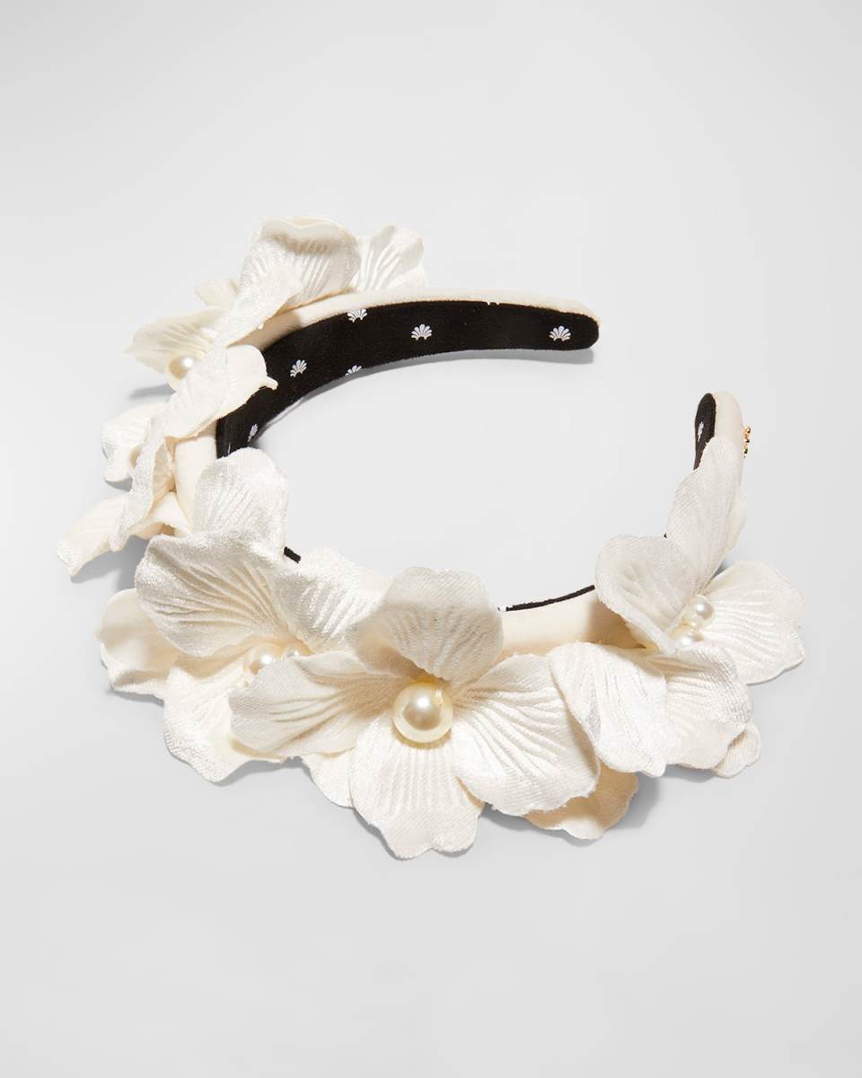Magnolia Applique Velvet Headband