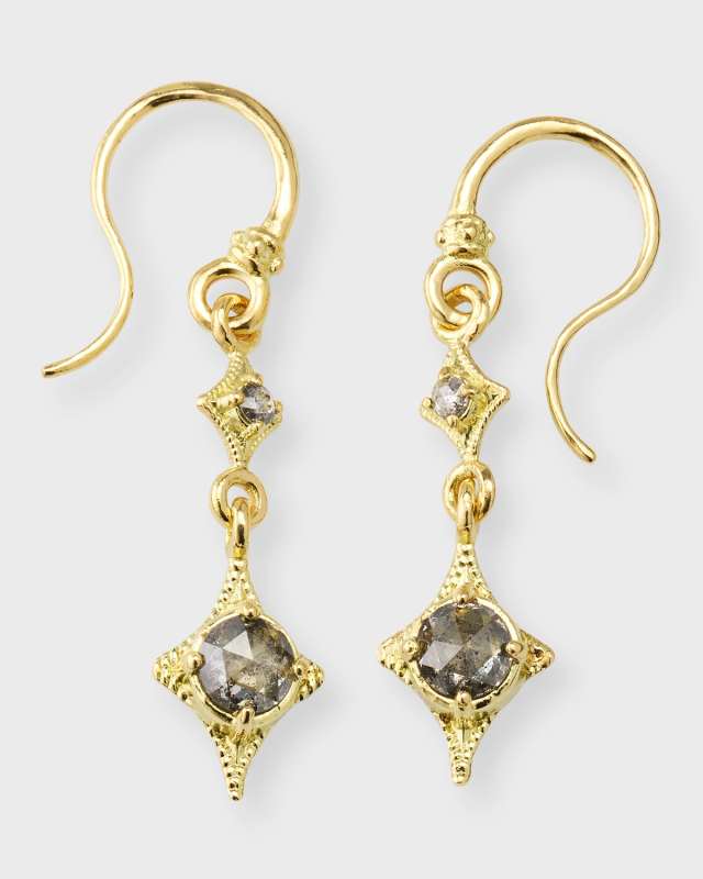 Crivelli Grey Diamond Drop Earrings