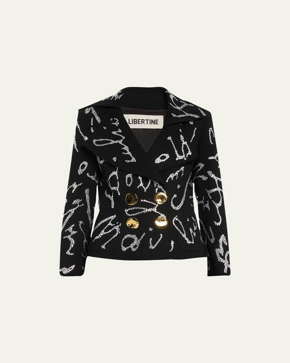 Lacroix Darling Crystal Asymmetrical Lapel Jacket