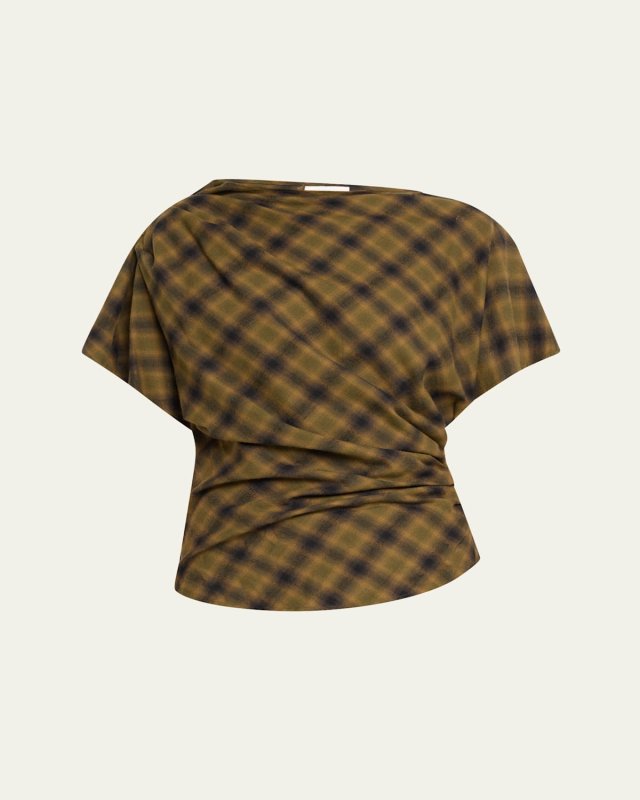 Tilda Plaid Short-Sleeve Top
