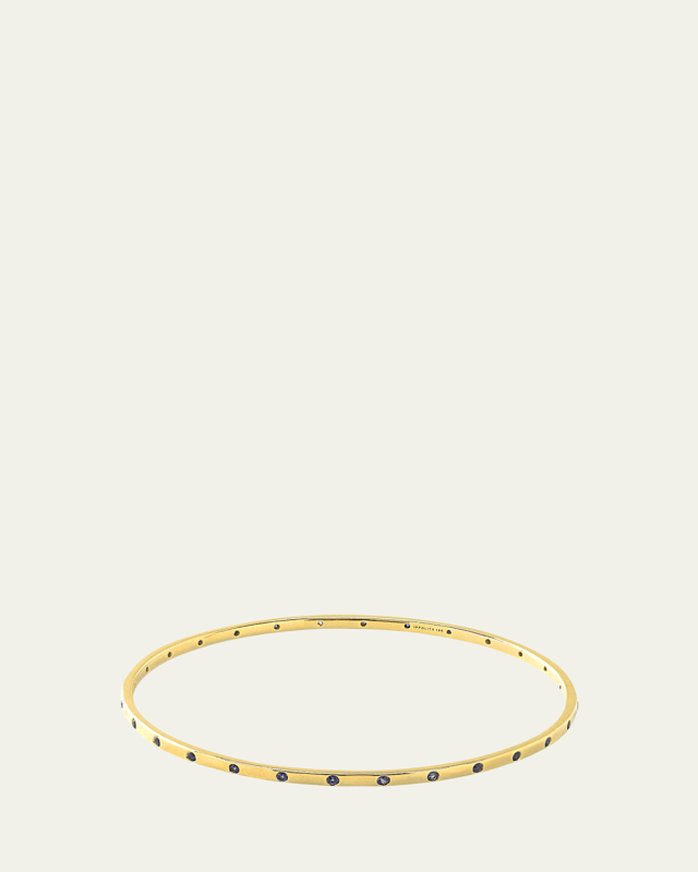 28-Stone Bangle in 18K Gold with Diamonds