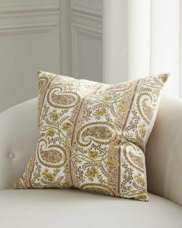 Blossom Chartreuse Decorative Pillow, 22" Square