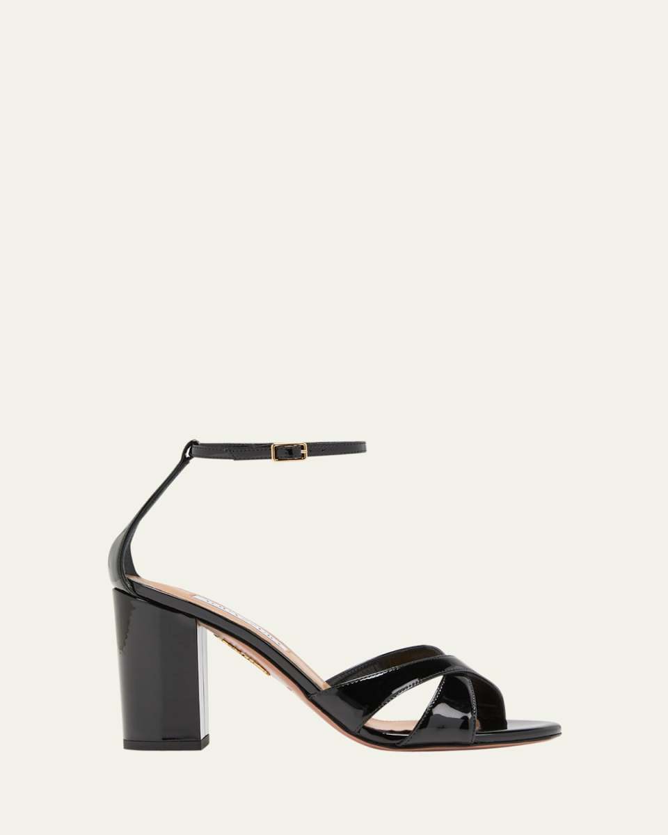 Divine Patent Leather Crisscross Sandals