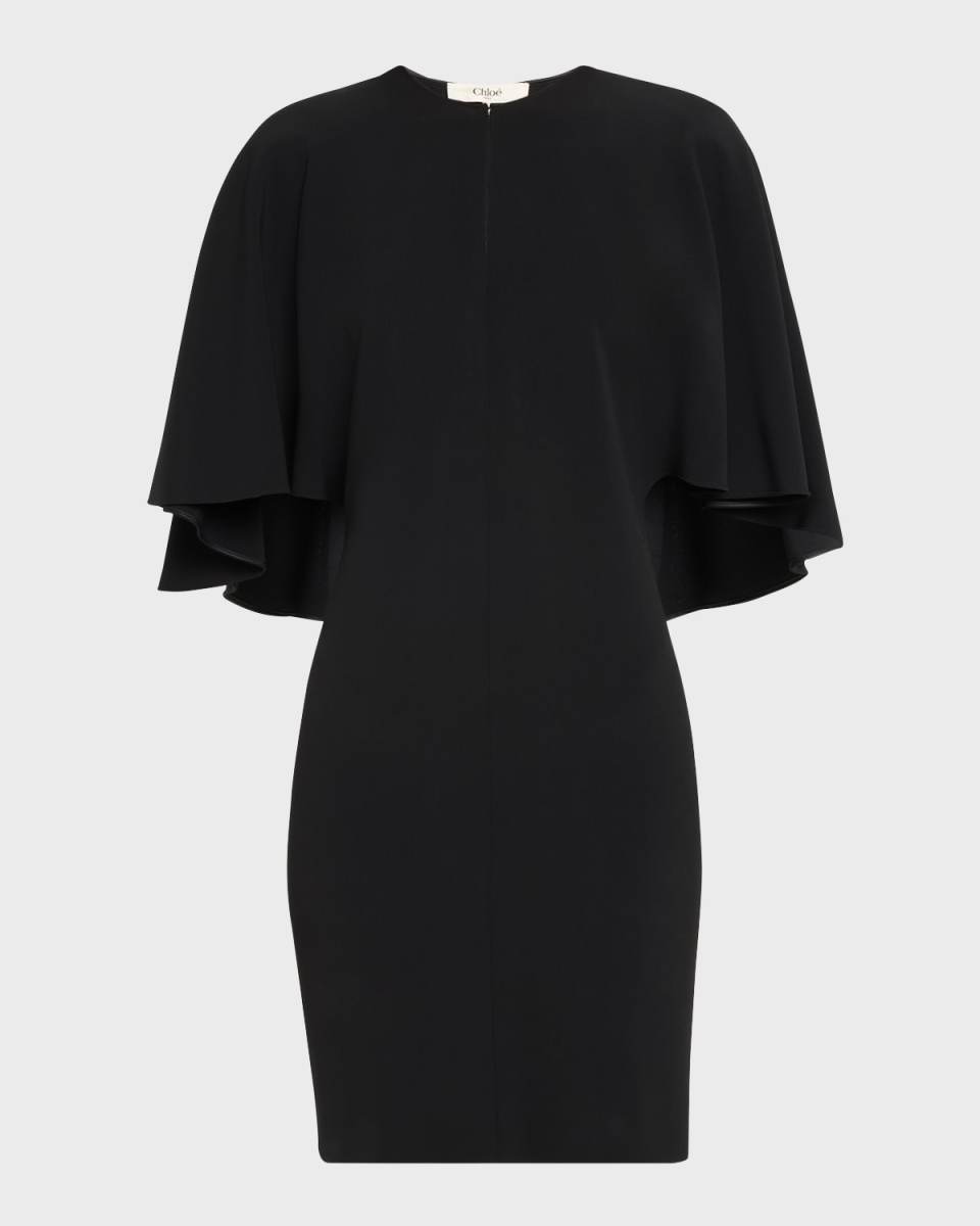 Jersey Mini Dress with Shawl Back