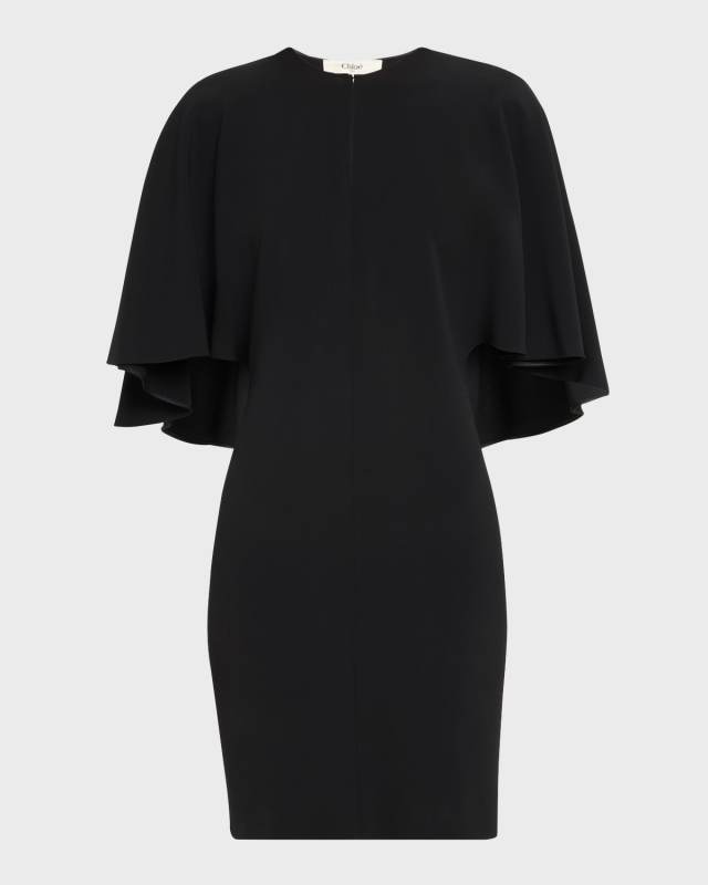 Jersey Mini Dress with Shawl Back