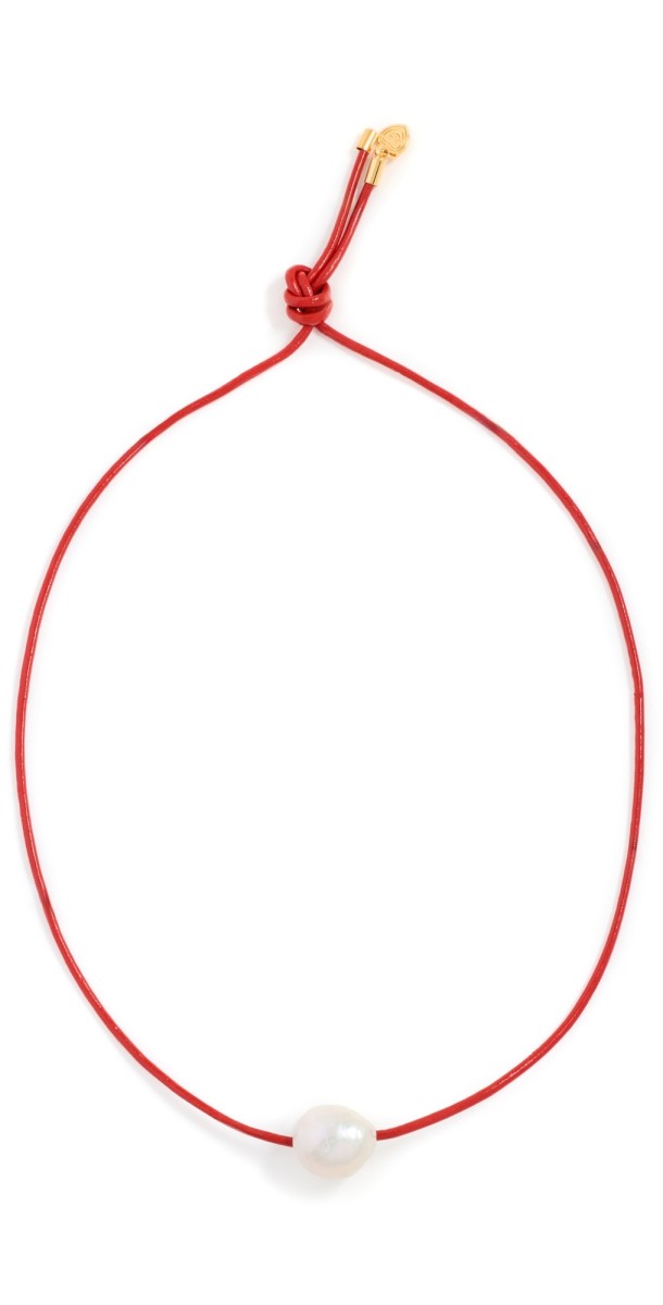 HART Cherry Red Pearl Cord Necklace Red/Pearl