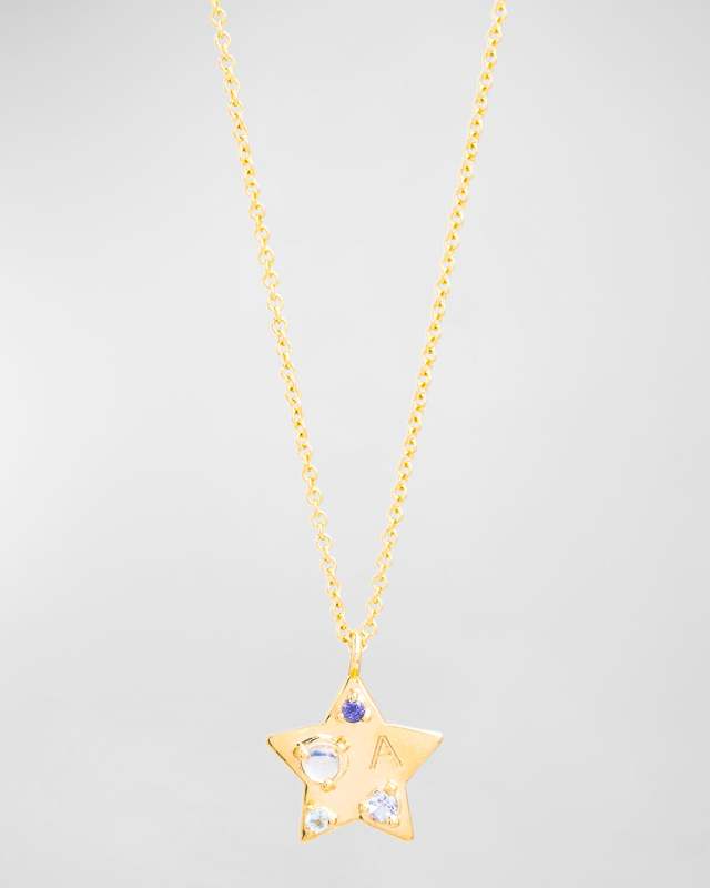 Personalized Star Gemstone Necklace