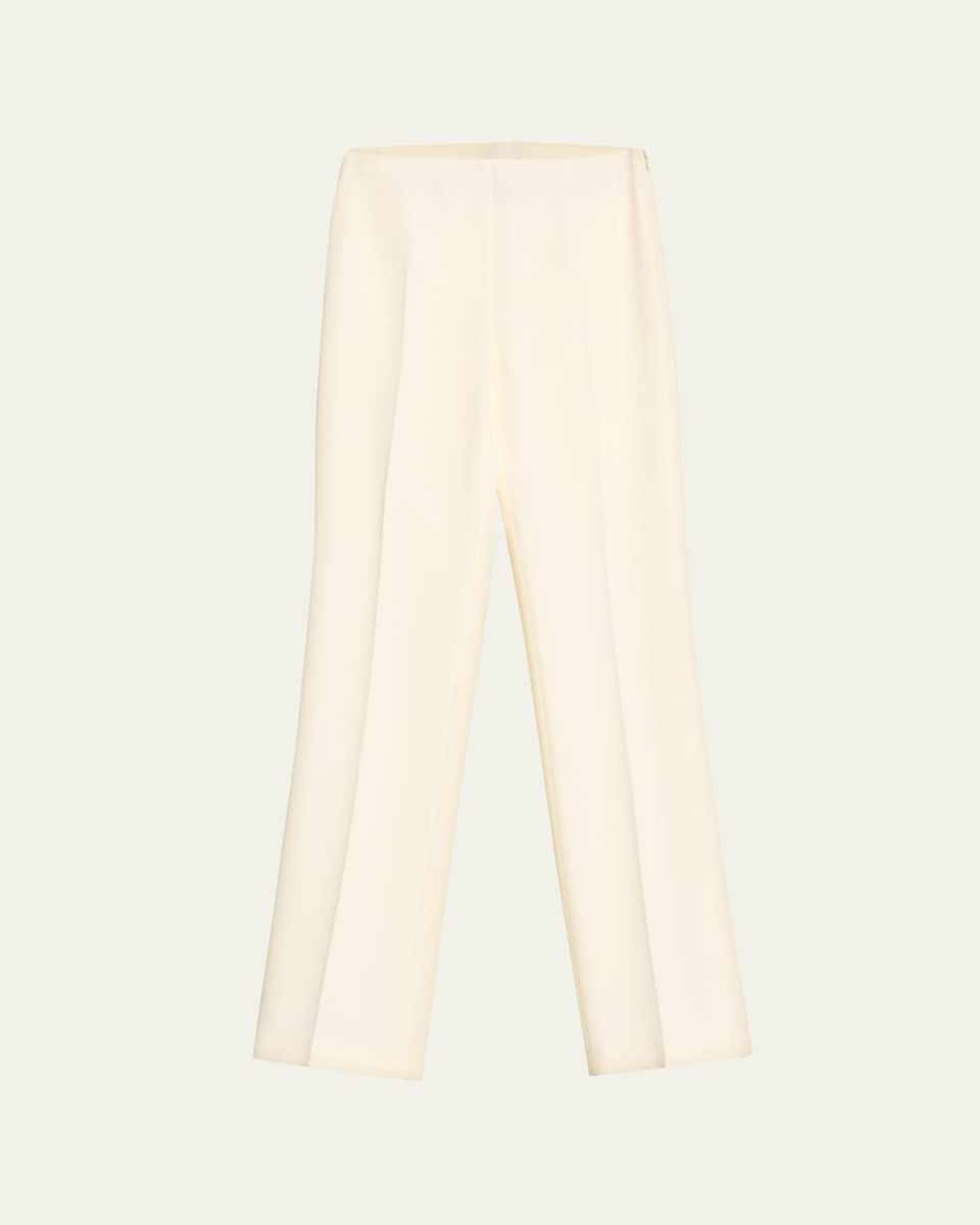 Chris Pleated Straight-Leg Pants