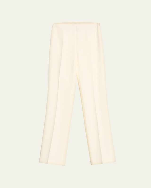 Chris Pleated Straight-Leg Pants