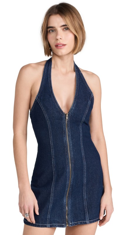Lioness Girl Next Doorini Dress Blue Denim