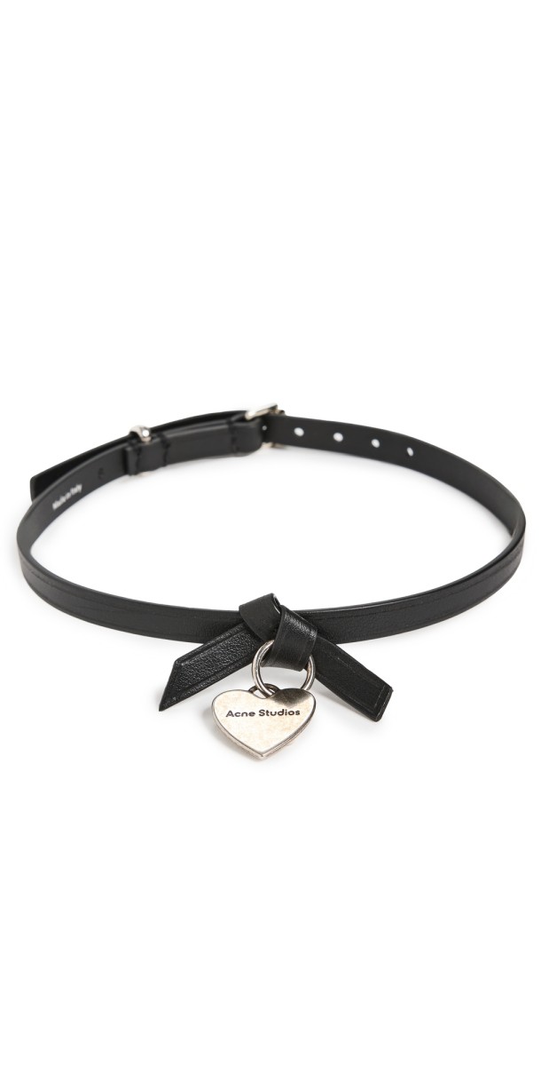 Acne Studios Musubi Charm Necklace Black