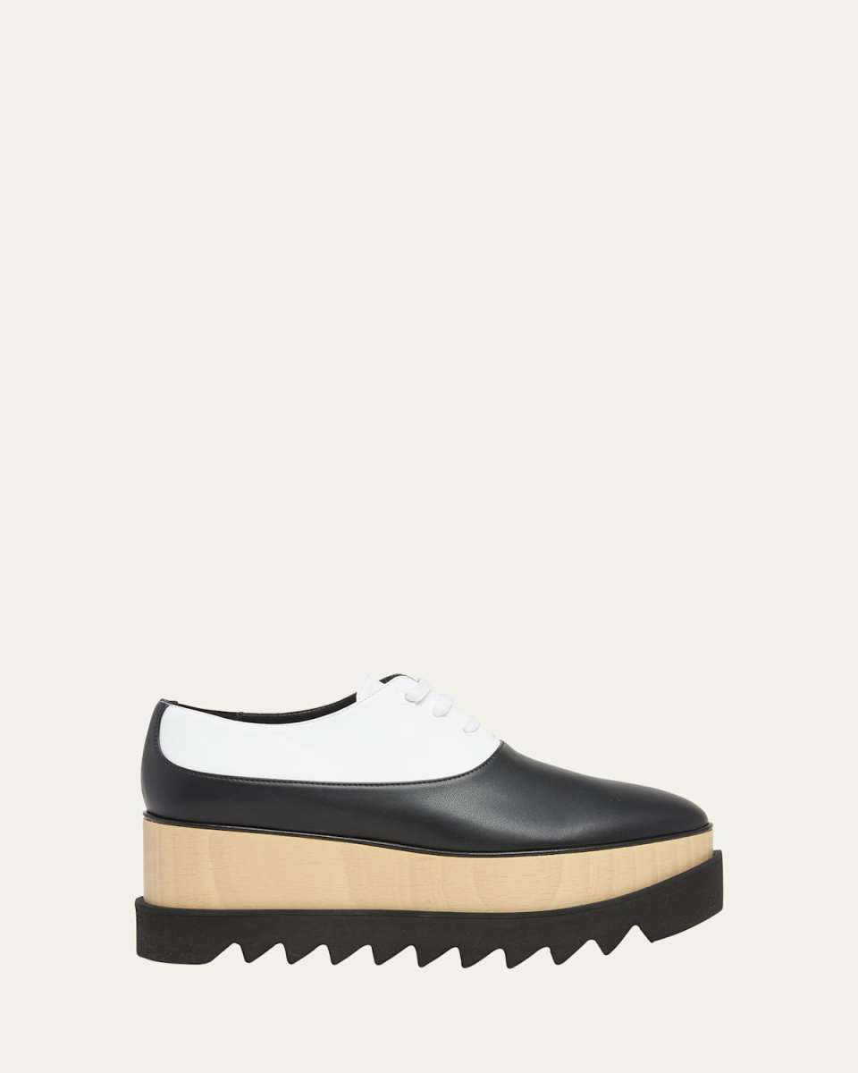 Elyse Vegan Bicolor Platform Oxford Loafers