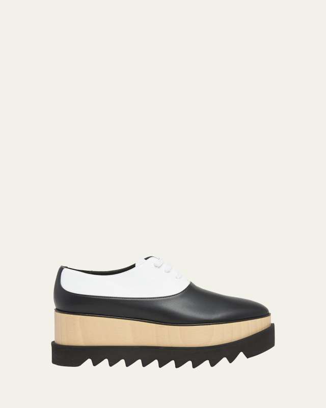 Elyse Vegan Bicolor Platform Oxford Loafers