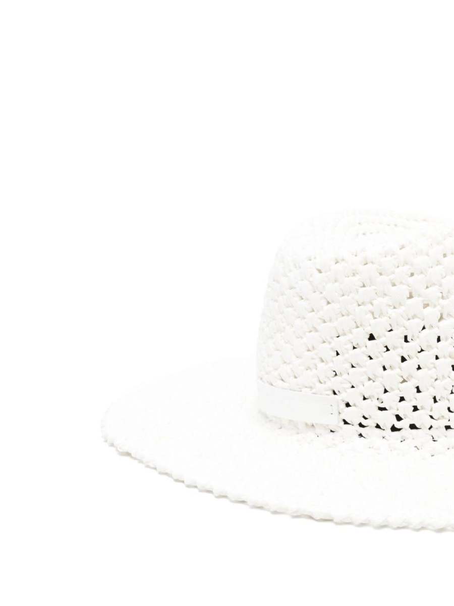 wide-brim woven-raffia hat