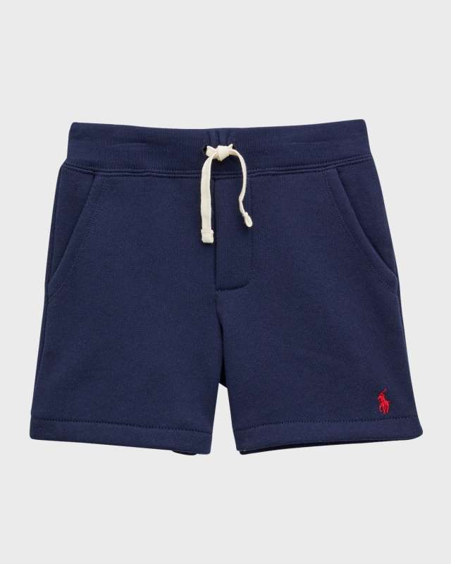 Kid's Embroidered Pony Fleece Shorts, Size 2T-6