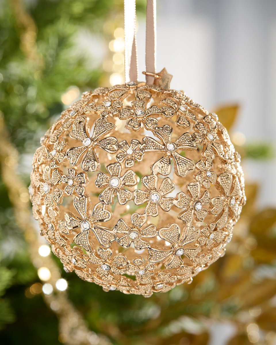 24K Gold-Plated Garland Christmas Ornament