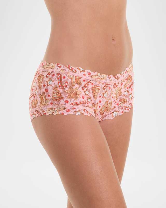 Printed Signature Lace Boyshorts
