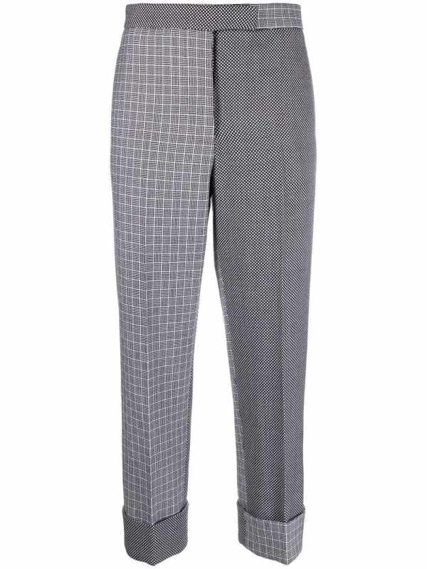 patchwork tailored trousers