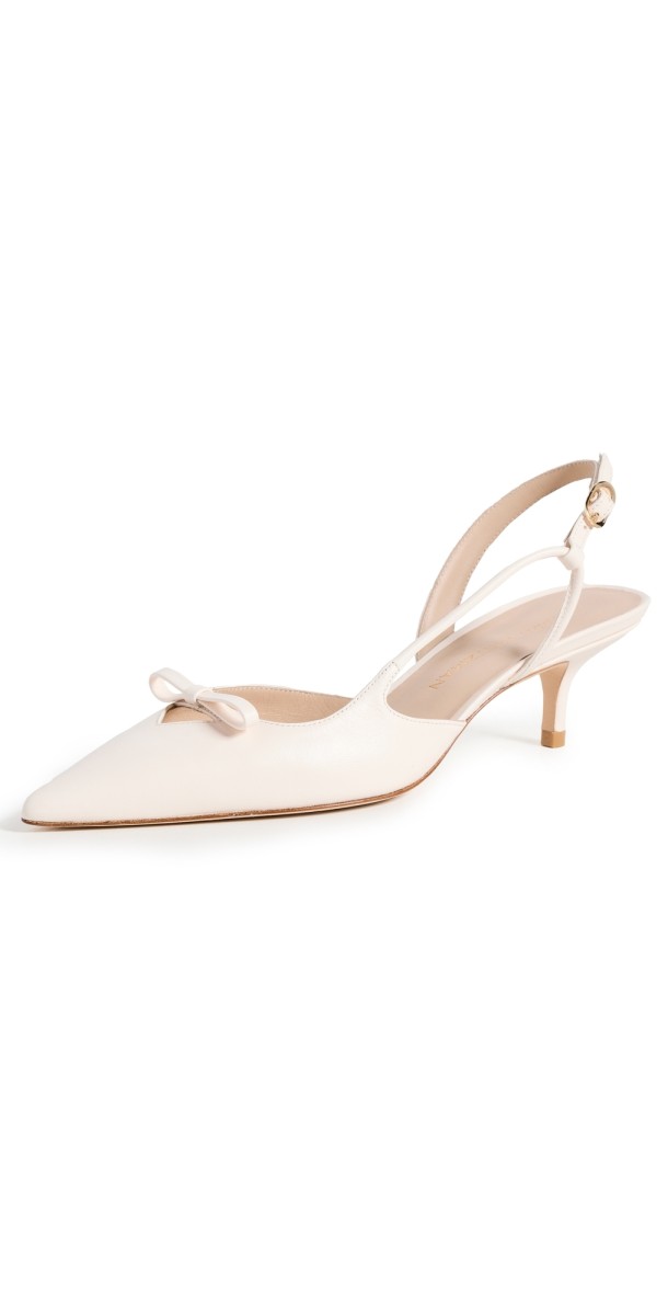 Stuart Weitzman 50mm Tully Slingback Heels Seashell