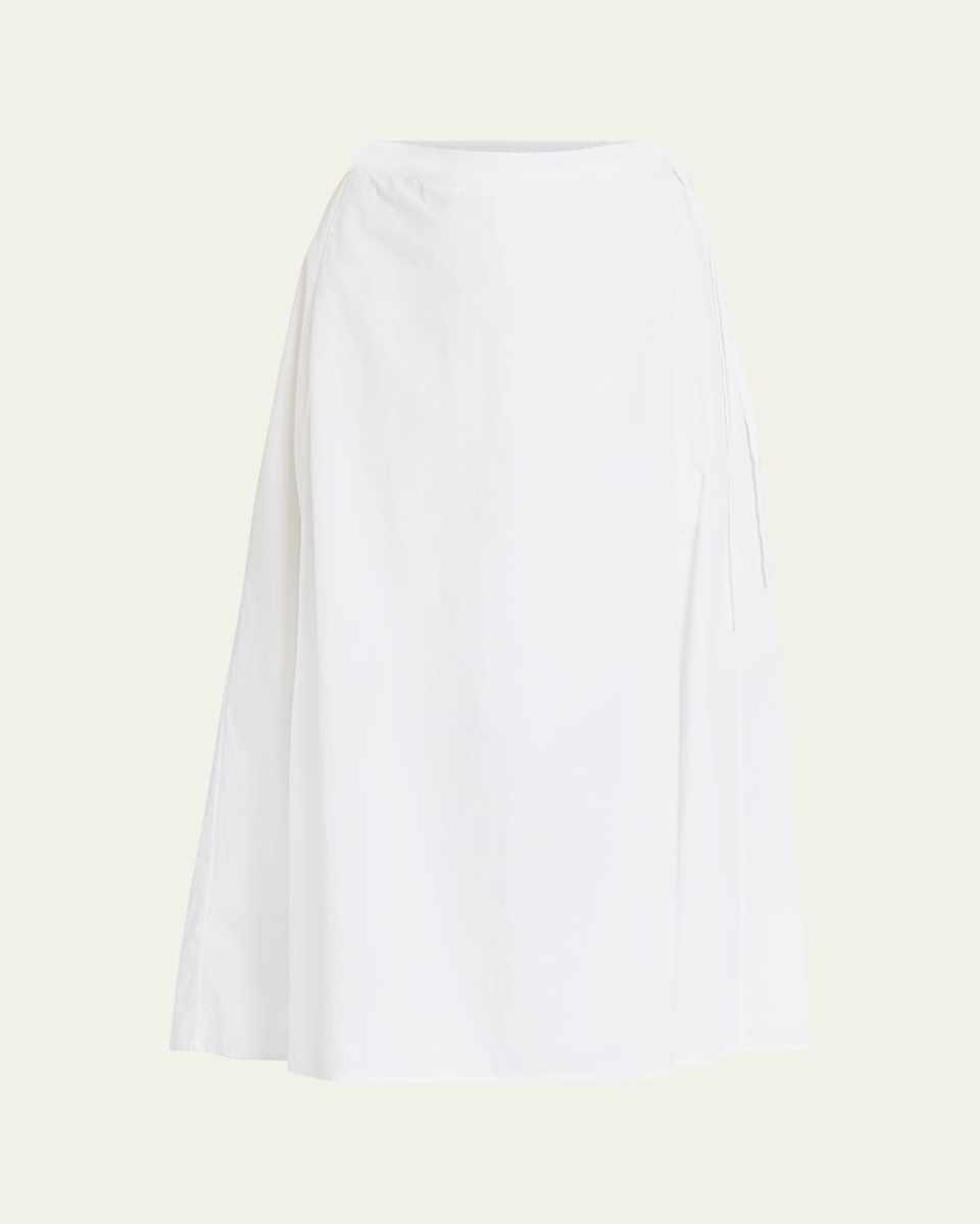 Fleur Gathered A-Line Midi Skirt